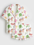 Horse Print Pajamas Women, Equestrian Sleepwear, Western Lounge Set