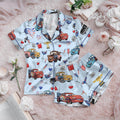 Disney Cars Lightning McQueen Patriotic Pajama Set, Route 66 Cartoon Sleepwear, Fourth of July Family Pajamas,Cars Character Loungewear Gift
