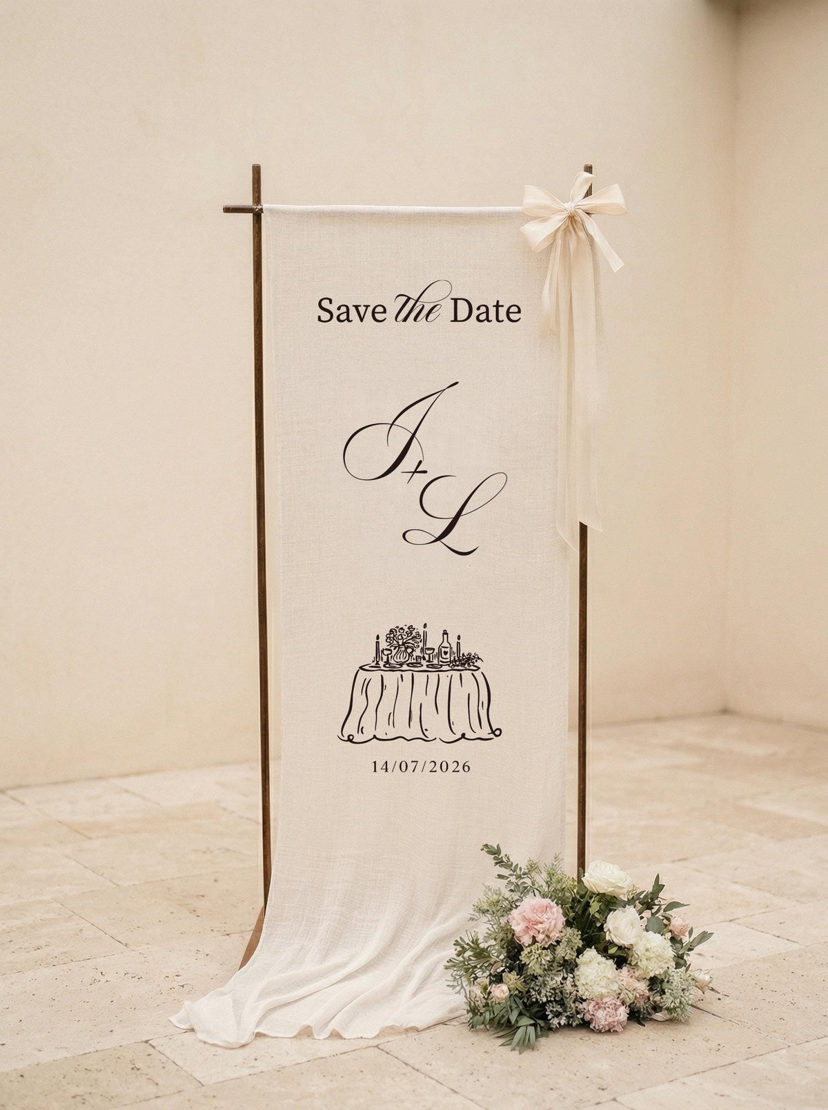 Wedding Welcome Sign, Fabric Linen Sign, Personalized Name Wedding Sign, Custom Wedding Ceremony Boho Modern Wedding Welcome Decor