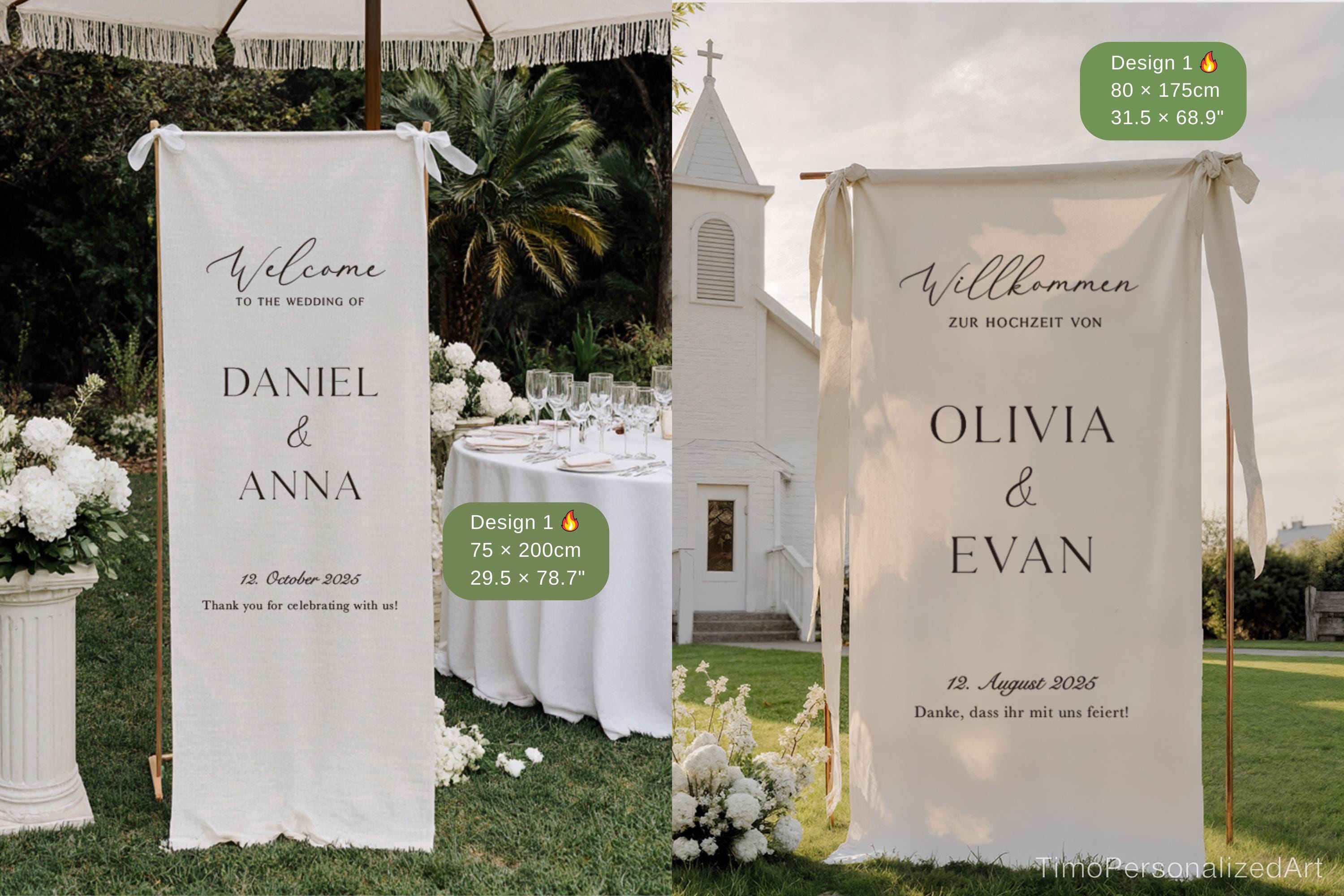 Custom Linen Texture Wedding Sign, Fabric Wedding Sign, Custom Welcome Sign, Linen Texture Banner, Wedding Decoration, Engagement Party Sign