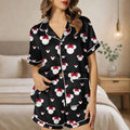 Minnie Mouse Satin Pajamas Set, Vintage Disney Cartoon Women Pjs, Cute Minnie Short Pajamas, Walt Disney World Shirt, Disneyland Gift