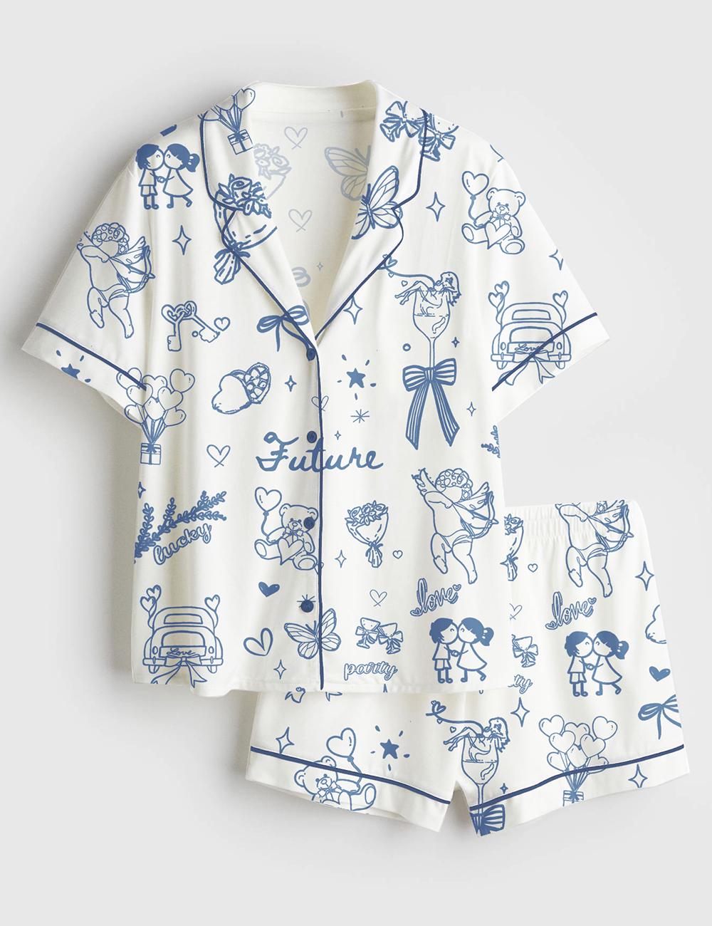 Future Bride Pajama Set, Bridal Lounge Outfit, Wedding Morning Sleepwear