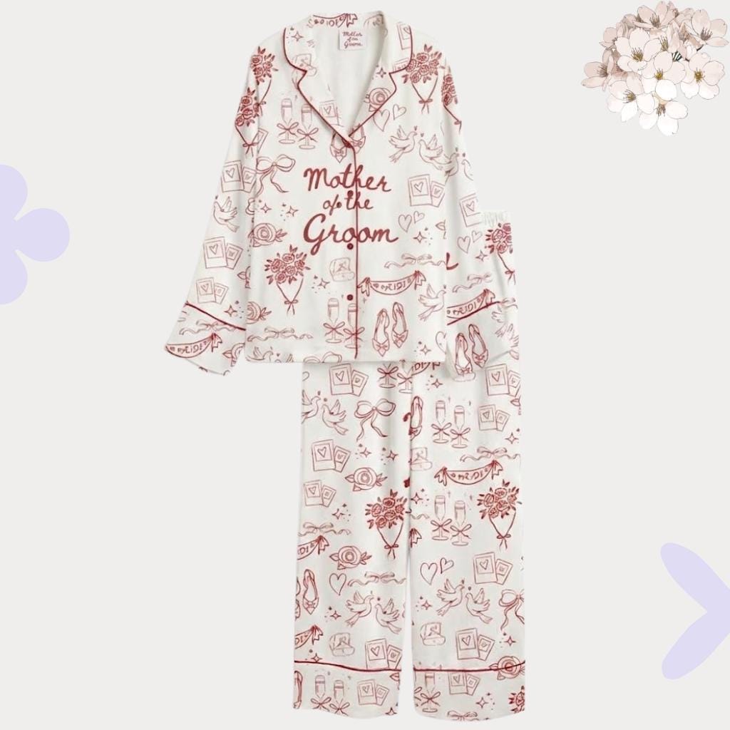Mother of the Groom Pajamas – Bridal Party Sleepwear – Wedding Morning Getting Ready Outfit