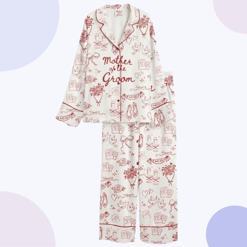 Mother of the Groom Pajamas – Bridal Party Sleepwear – Wedding Morning Preparation Outfits