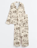 Western Pajama Set Women Summer Sleepwear Cowboy Loungewear Ranch Desert Print