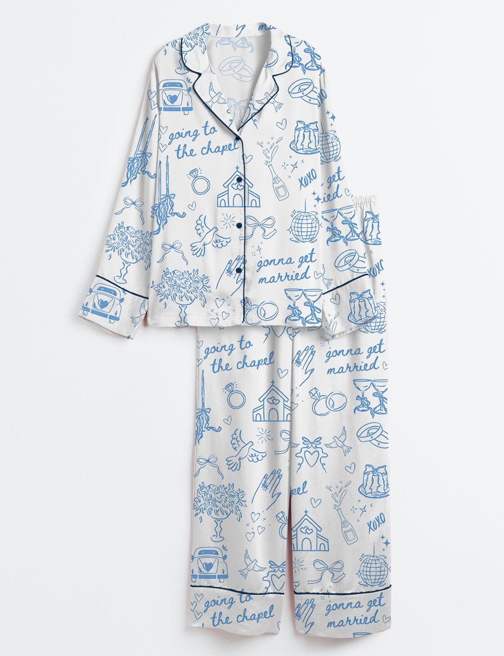 Wedding Pajama Set Women Bridal Shower Pajamas Bride To Be Gift