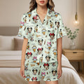 Disney Mickey And Friends Animal Kingdom Safari Mode Satin Pajamas Set, Walt Disney World Trip Shirt, Let's Get Wild, Disneyland Shirt