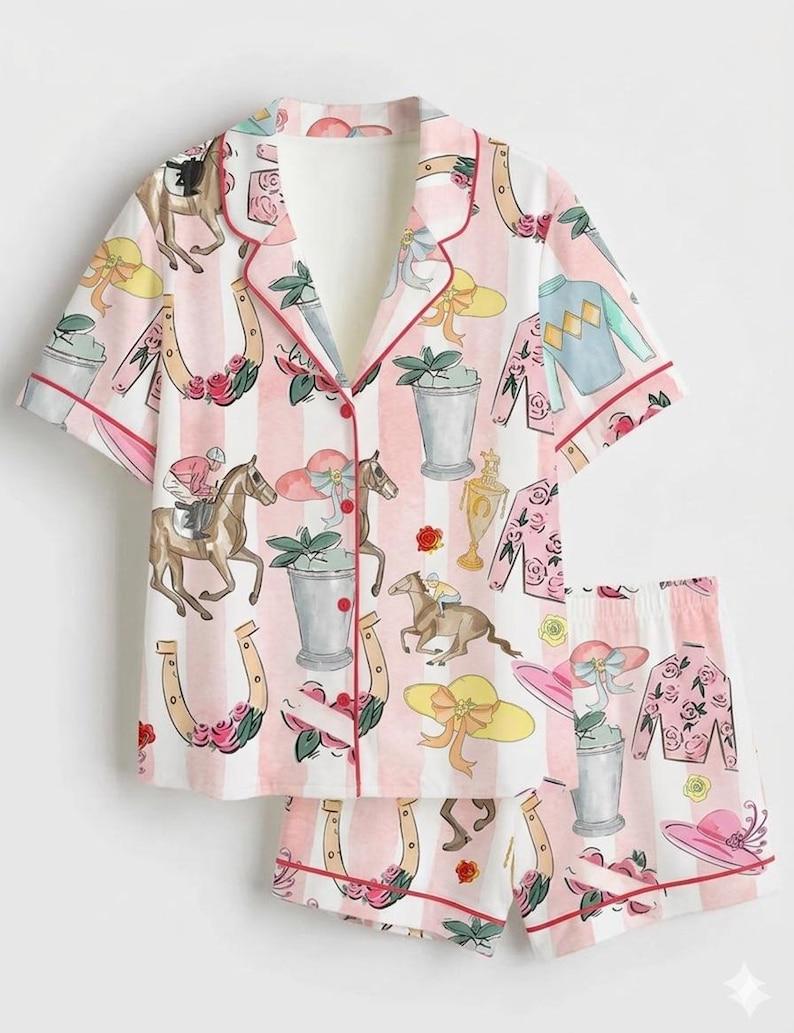 Horse Racing PJ Set – Preppy Jockey Sleepwear & Bachelorette Gift