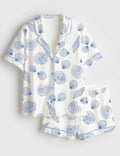 Coastal Seashell Pajamas, Nautical Sleepwear, Beach Lounge Outfit