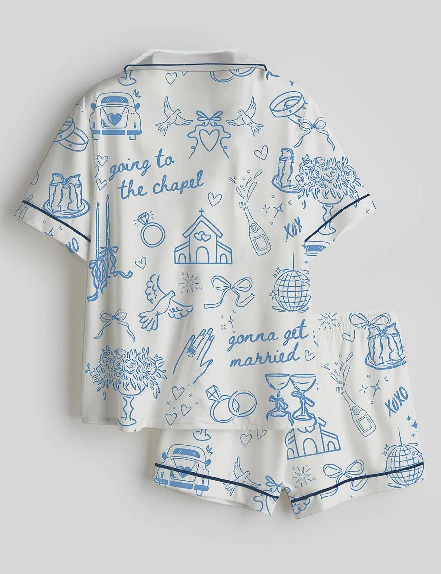 Wedding Pajama Set Women Bridal Shower Pajamas Bride To Be Gift