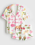 Horse Racing Pajama Set Women Run for the Roses Derby Party Outfit Gift