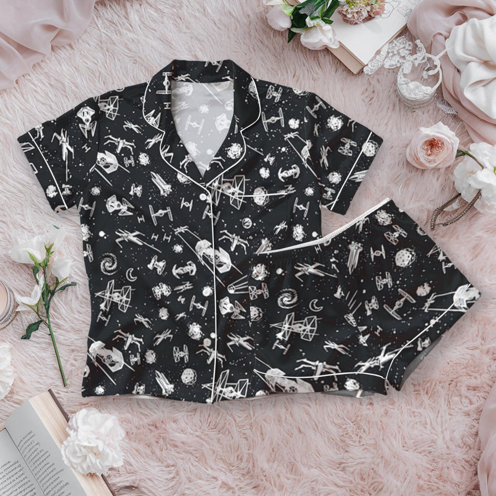 Disney Star Wars Pajamas Set, Star Wars Shirt, Star Wars Family Pajamas, Star Wars Matching Pajama Set, Yoda Darth Pjs, Satin Sleepwear