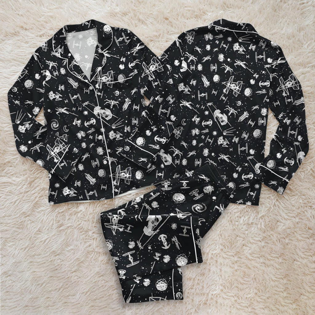 Disney Star Wars Pajamas Set, Star Wars Shirt, Star Wars Family Pajamas, Star Wars Matching Pajama Set, Yoda Darth Pjs, Satin Sleepwear