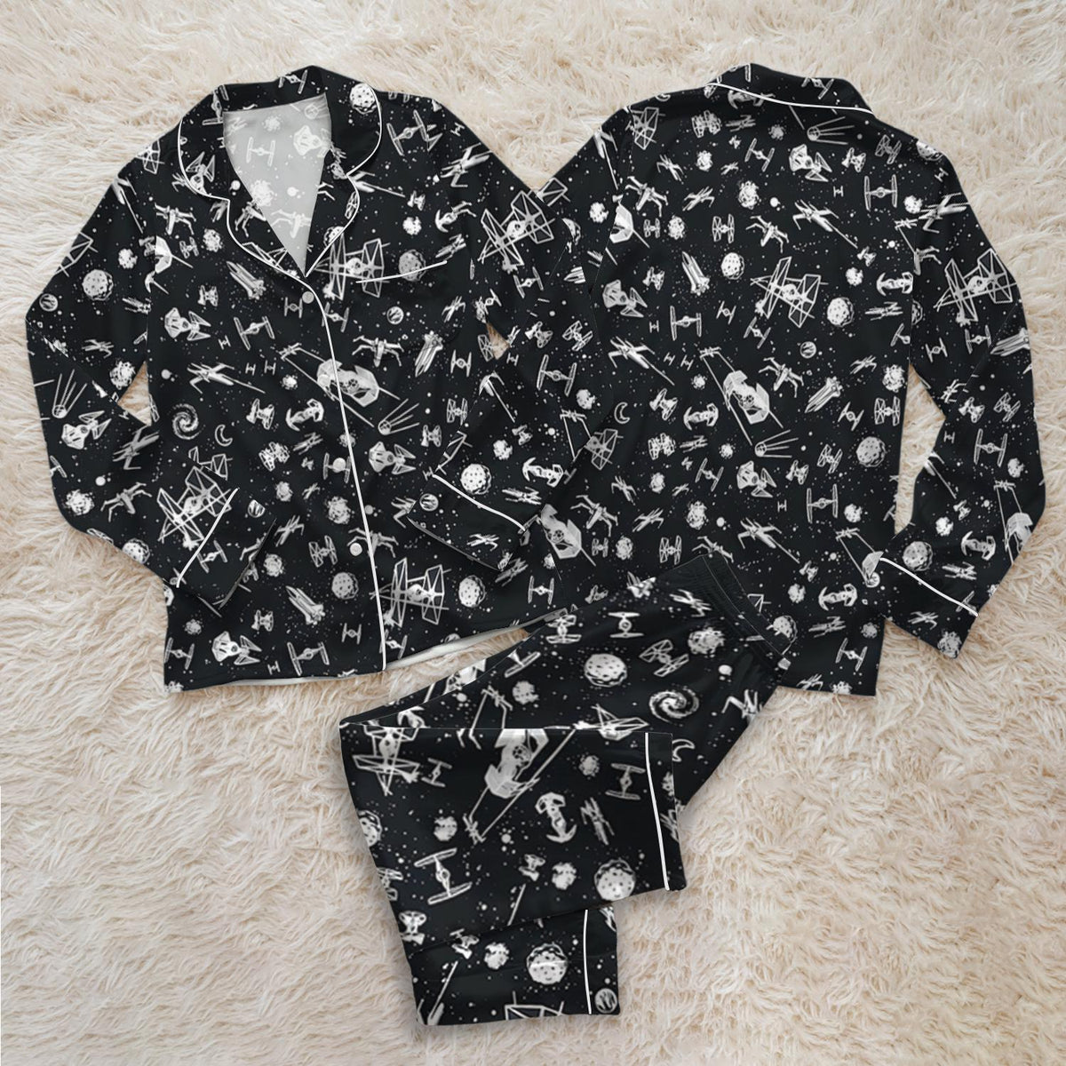 Disney Star Wars Pajamas Set, Star Wars Shirt, Star Wars Family Pajamas, Star Wars Matching Pajama Set, Yoda Darth Pjs, Satin Sleepwear