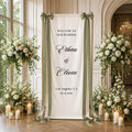 Personalized Wedding Welcome Banner, Elegant Ceremony Backdrop Banner, Reception Entrance Decor