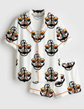 Cruise 2026 Pajama Set, Anchor Sunset Beach Print PJs, Vacation Travel Lounge