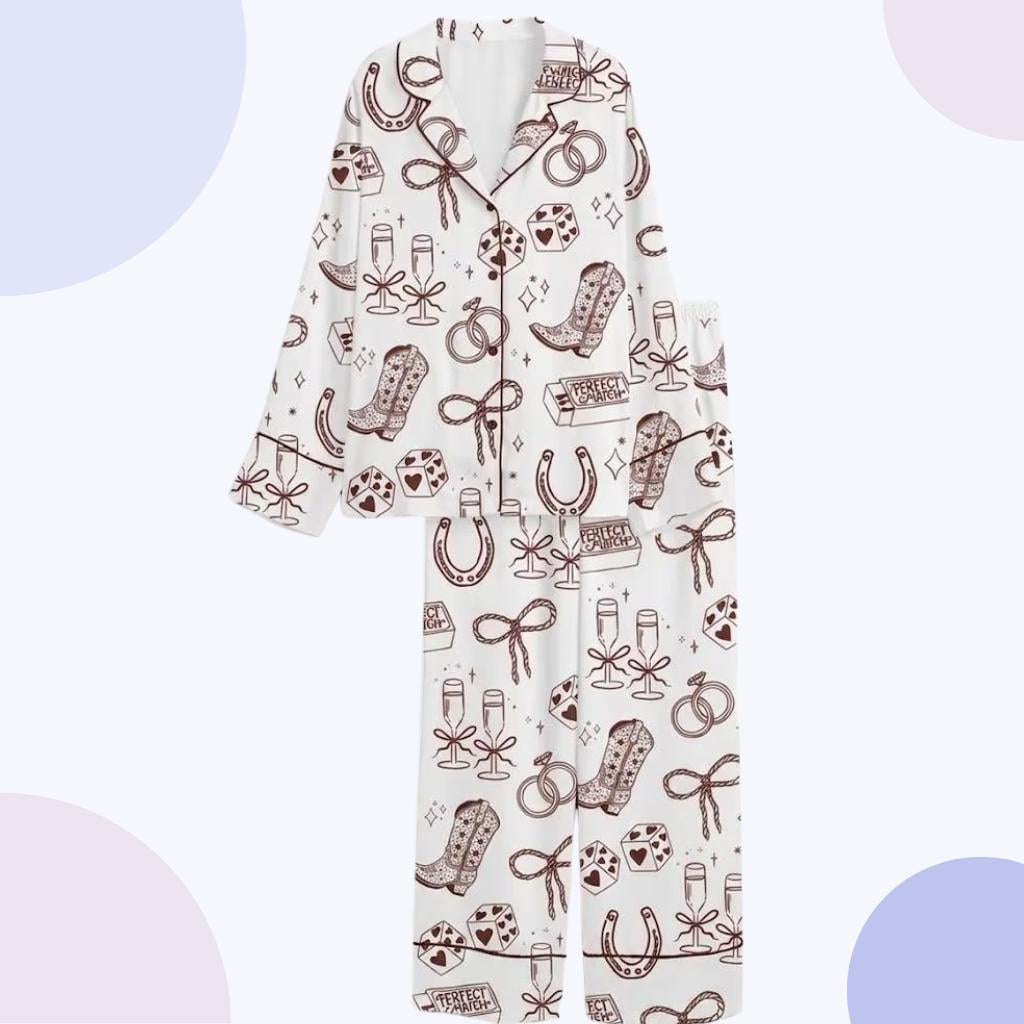 Western Bride Pajamas – Cowgirl Bachelorette Party Set – Bridal Shower & Getting Ready Matching Sleepwear