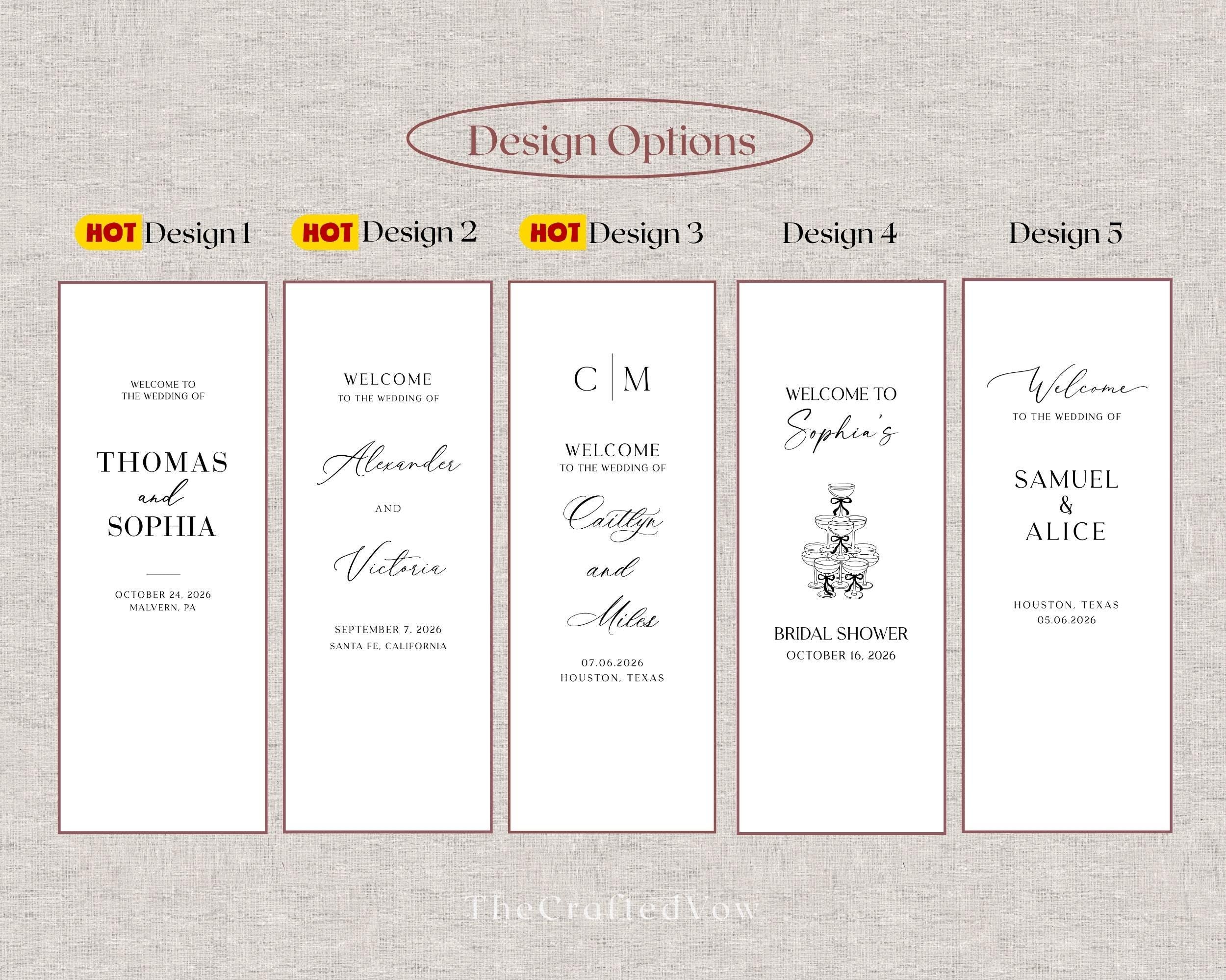 Personalized Linen Wedding Welcome Sign - Custom Fabric Banner for Bridal Shower & Engagement, Modern Minimalist Wedding