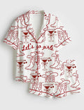Lets Go Girls Pajama Set Women Cowgirl Bachelorette Party Western Sleepwear Bride Squad Shorts