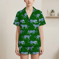 Leopard Pajamas Women Animal Print Jungle Lounge Sleepwear Resort Vacation Outfit