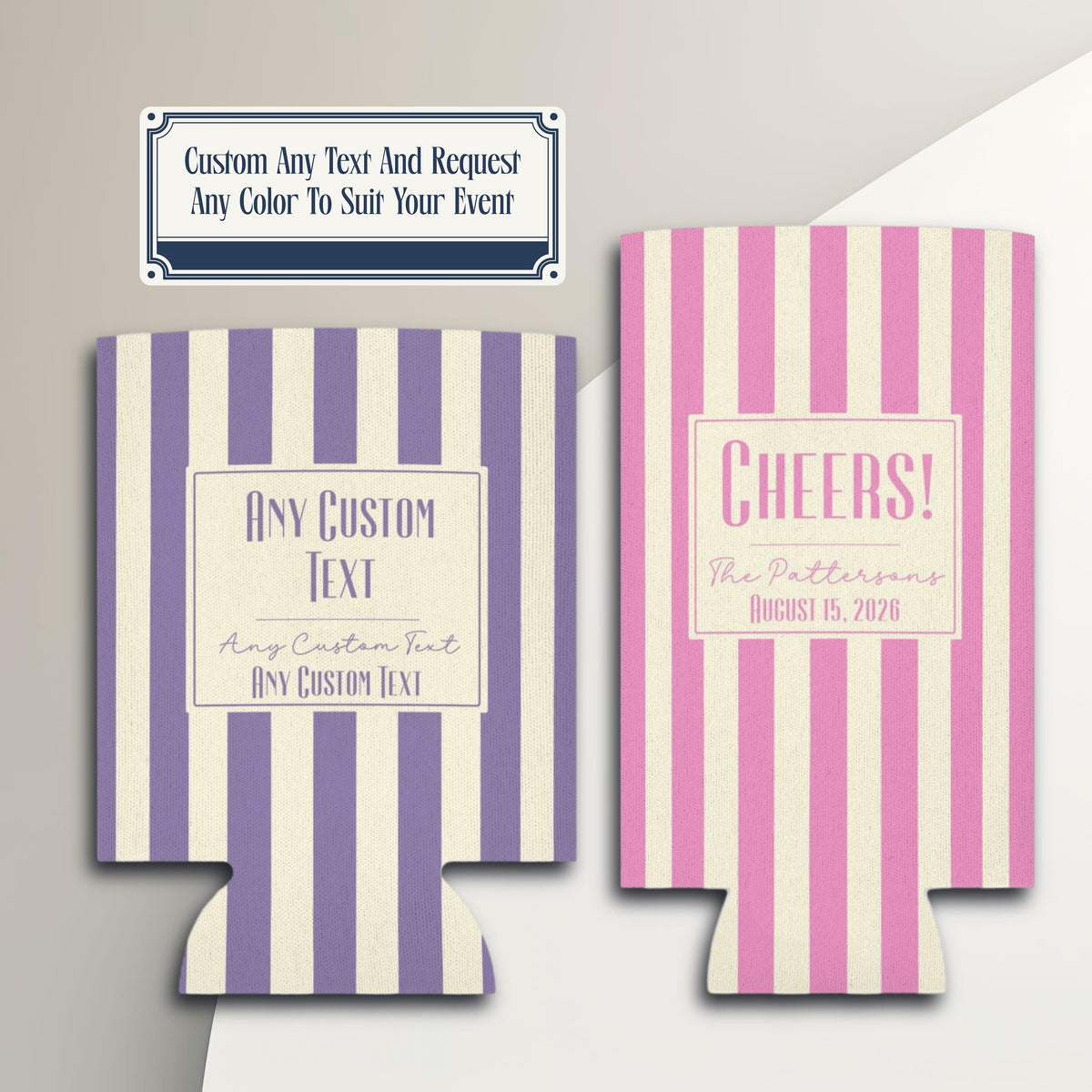 Personalized Wedding Can Coolers, Custom Monogrammed Can Coolers, Custom Can Coolers, Custom Wedding Favors, Party Favors (CZ526)