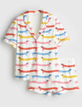 Dachshund Pajama Set for Women, Dog Satin Sleepwear Dog Lover Gift Lounge Outfit