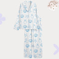 Coastal Bridal Pajamas – Nautical Bridesmaid Pjs Set – Beach Bachelorette Party Gift