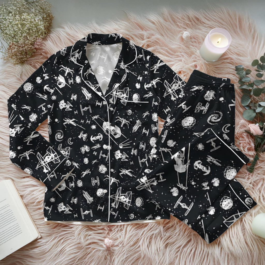 Disney Star Wars Pajamas Set, Star Wars Shirt, Star Wars Family Pajamas, Star Wars Matching Pajama Set, Yoda Darth Pjs, Satin Sleepwear