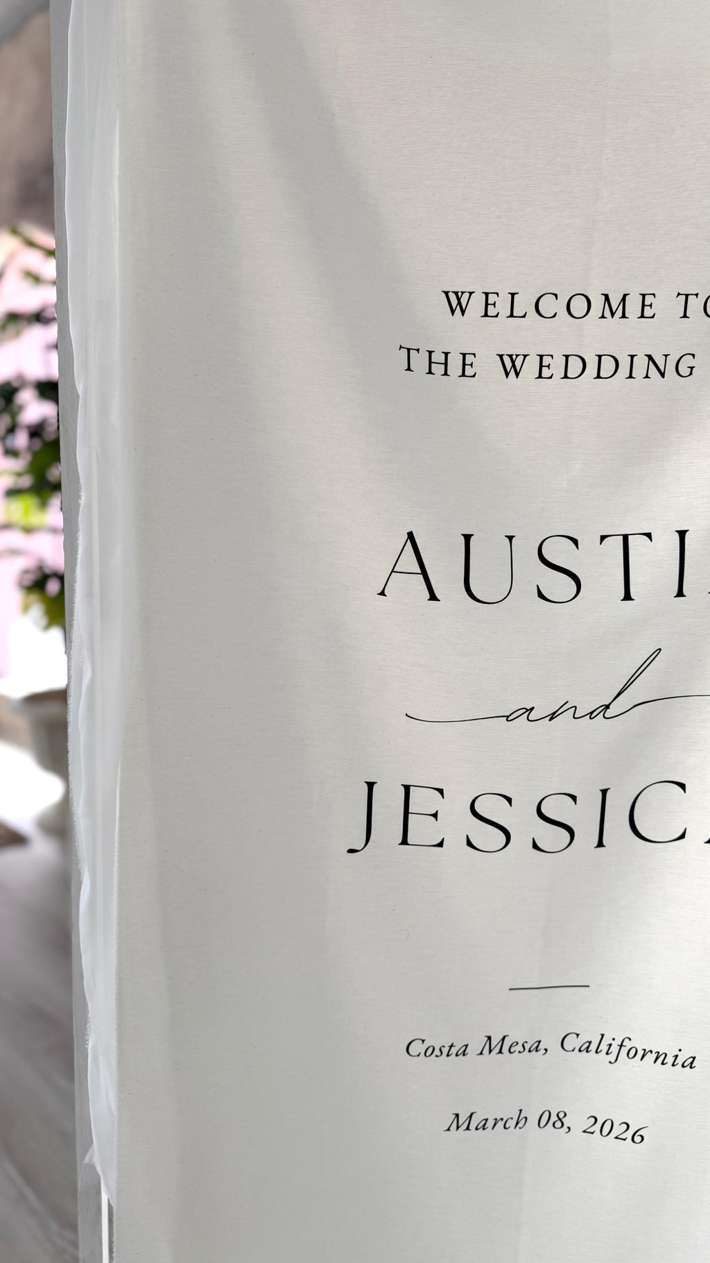 Modern Wedding Welcome Sign, Fabric Sign, Fabric Welcome Sign, Custom Linen Sign, Boho Wedding, Wedding Welcome Signs