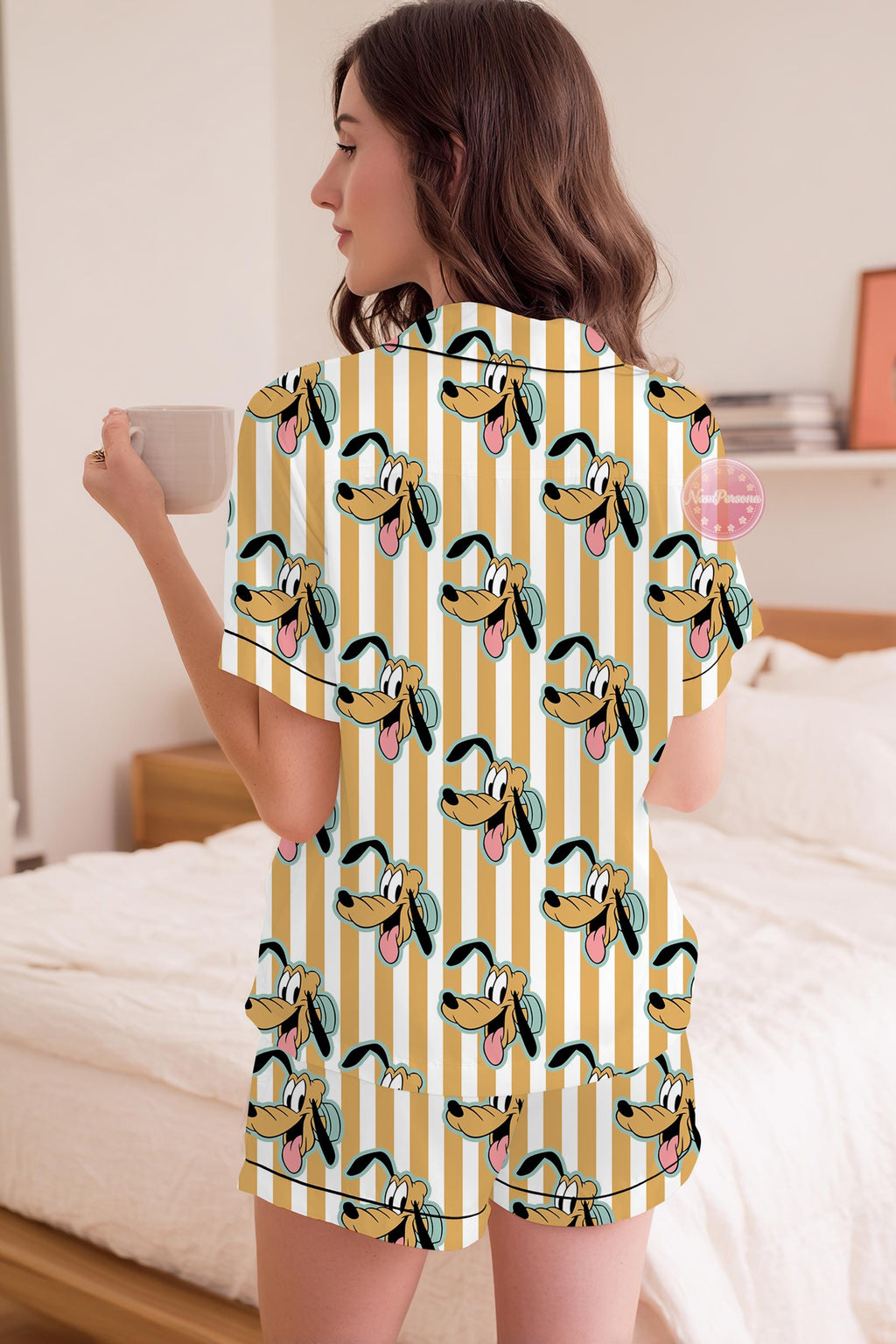 Disney Pluto Dog Pajama Set, Mickey & Friends Pajamas, Disney Trip Outfit, Cute Disney Sleepwear, Matching Lounge Set, Gift for Disney Lover
