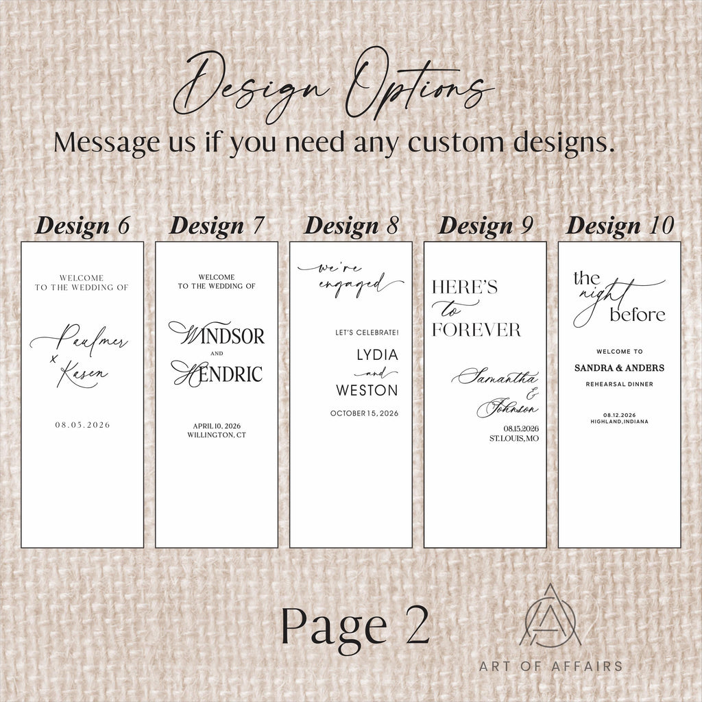 Fabric Wedding Seating chart - Linen Welcome Sign - Wedding Banner - Modern Linen Wedding Sign with ribbons and stand.