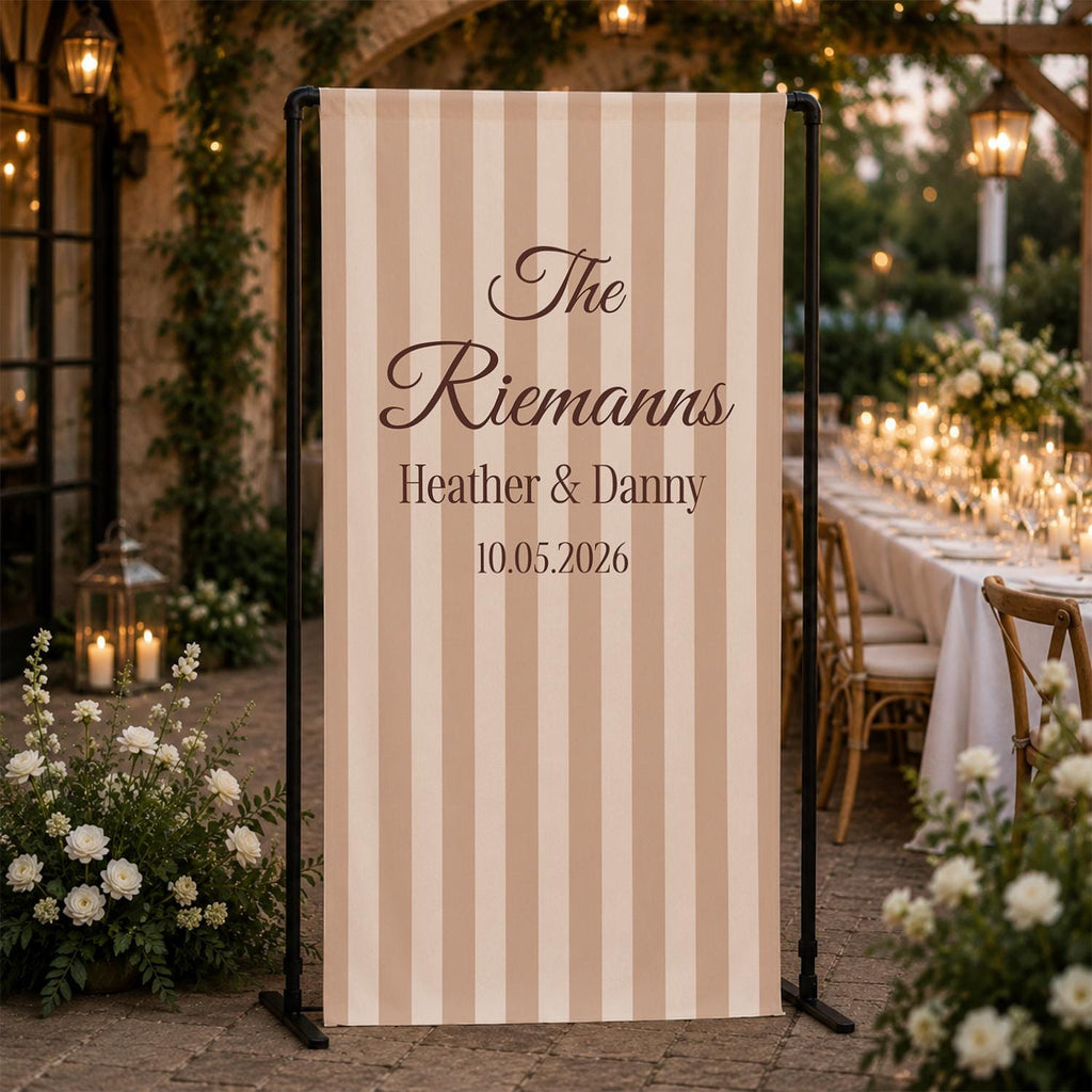 Fabric Wedding Welcome Sign, Personalized Linen Welcome Sign, Modern Wedding Welcome Sign, Wedding Banner, Custom Fabric Banner