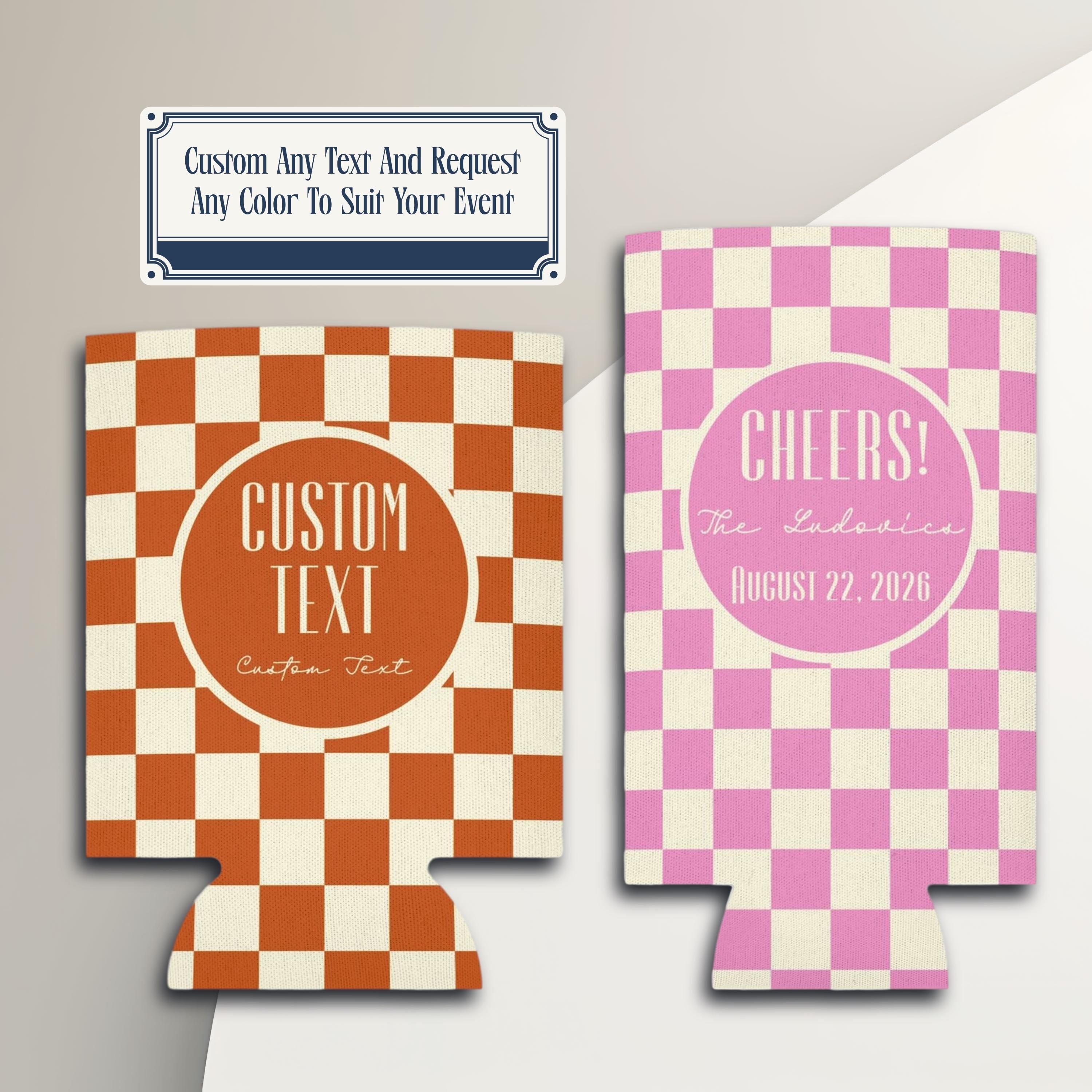 Personalized Wedding Can Coolers, Custom Monogrammed Can Coolers, Custom Can Coolers, Custom Wedding Favors, Party Favors (CZ503)