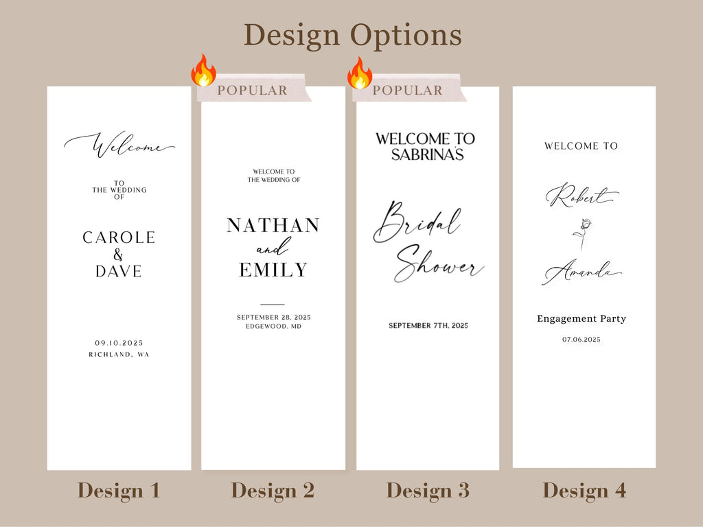 Personalized Linen Wedding Welcome Sign: Bridal Shower, Baby Shower, Engagement Party, Anniversary Banner