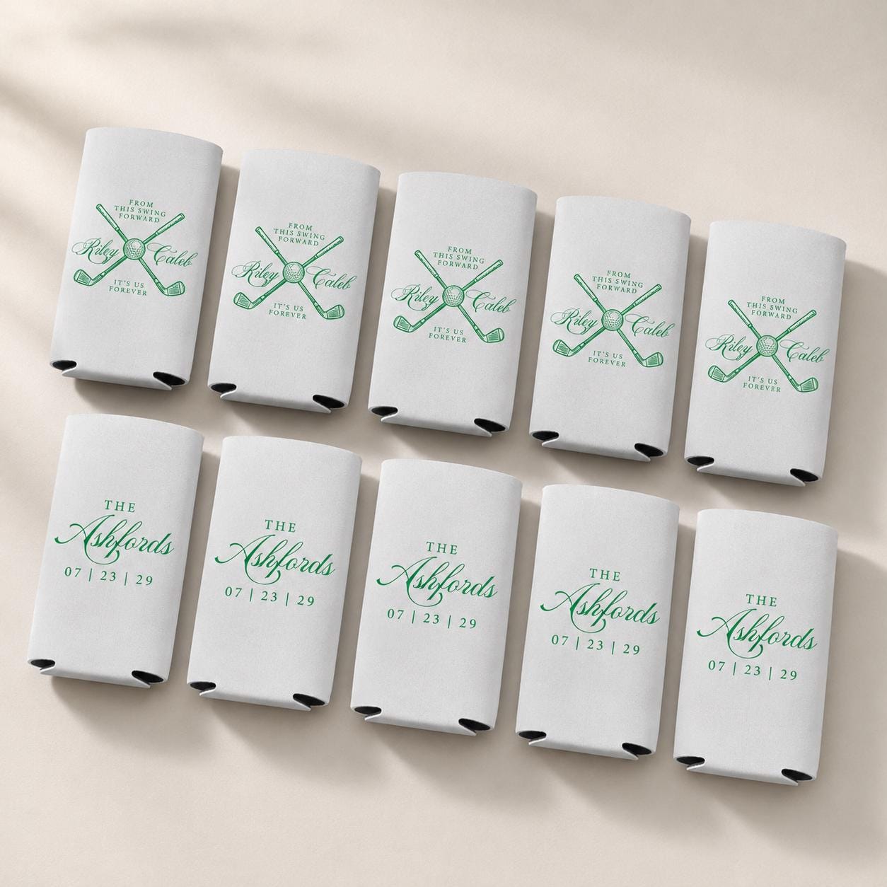 It's Us Forever Slim Can Coolers, From This Swing Forward Favors