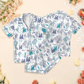 Frozen Elsa and Anna Pajama Set, Magical Forest Princess Sleepwear, Olaf Silhouette Lounge Set, Winter Wonderland Button Down Pjs for Her
