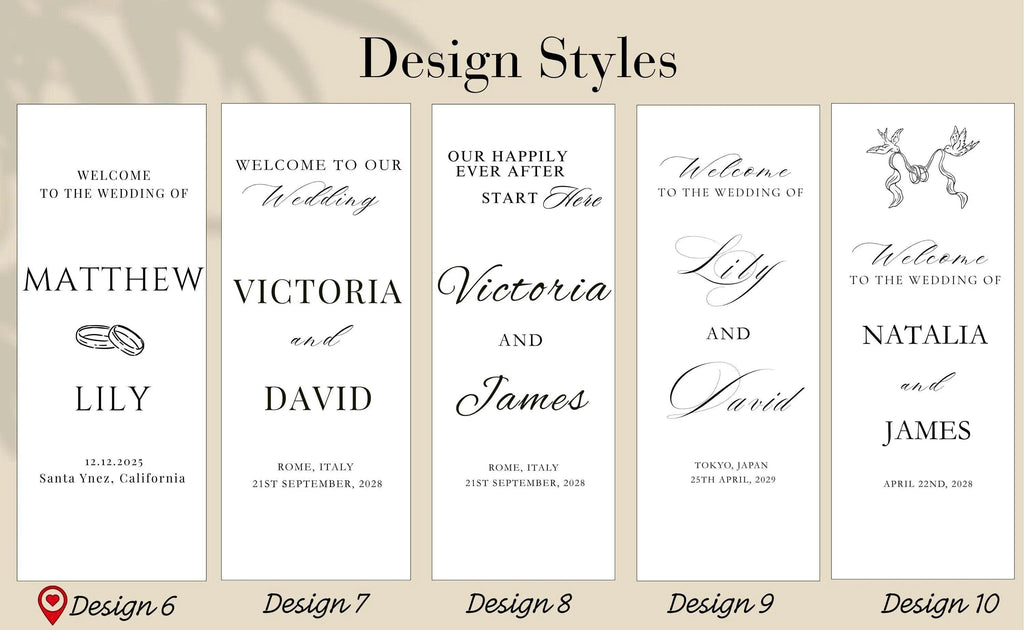 Custom Royal Silk Wedding Welcome Sign – Ivory Vintage Fabric Banner
