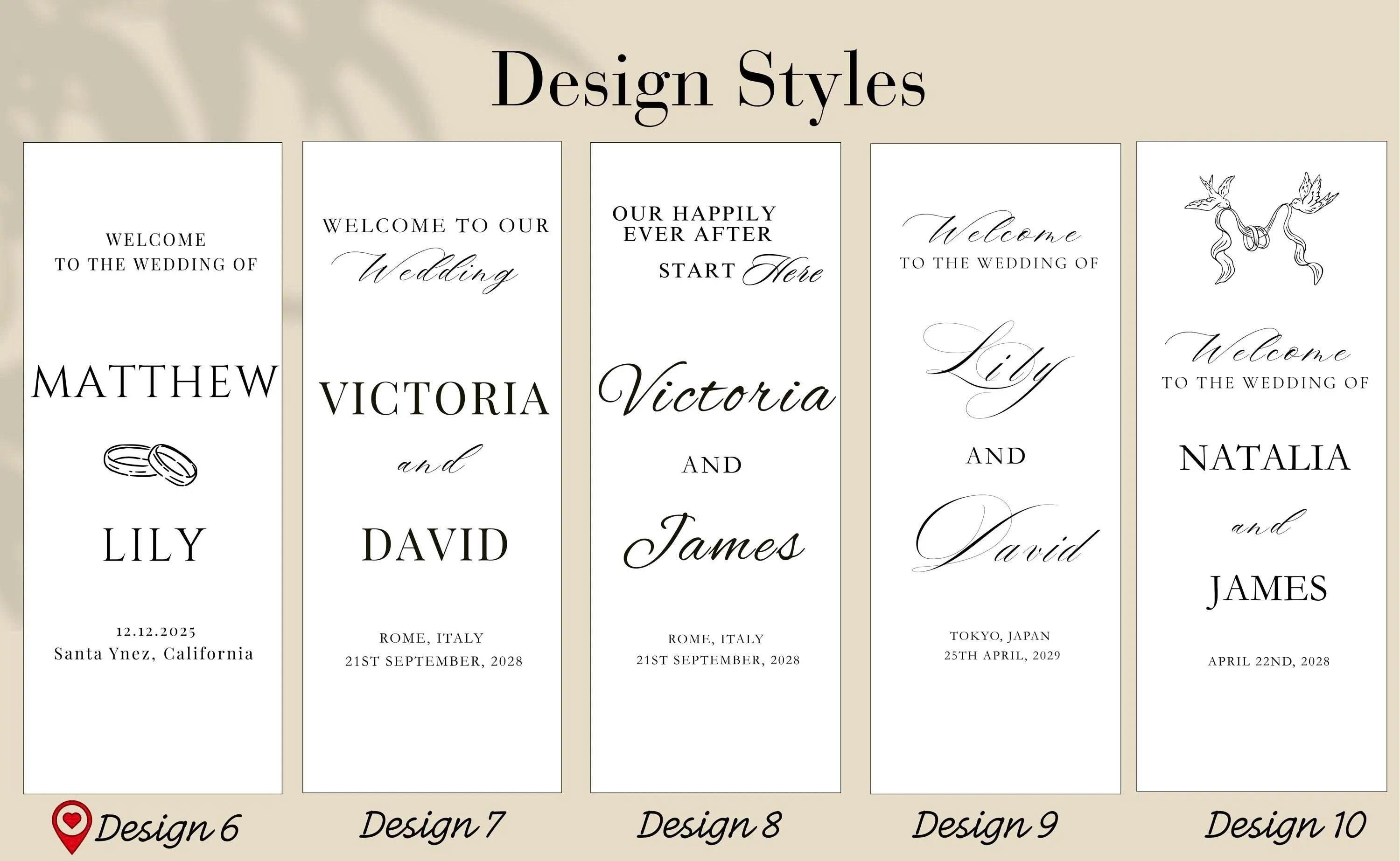 Custom Royal Silk Wedding Welcome Sign – Ivory Vintage Fabric Banner
