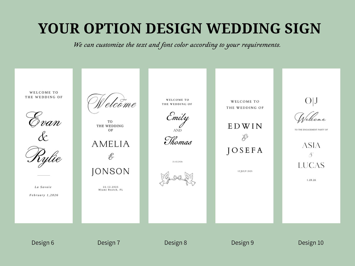 Lace Wedding Welcome Sign, Custom Linen Fabric Banner