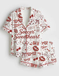 Soccer Sweetheart Pajama Set, Mom Sleepwear, Girls Pajamas, Game Day Loungewear, Soccer Lover Gift