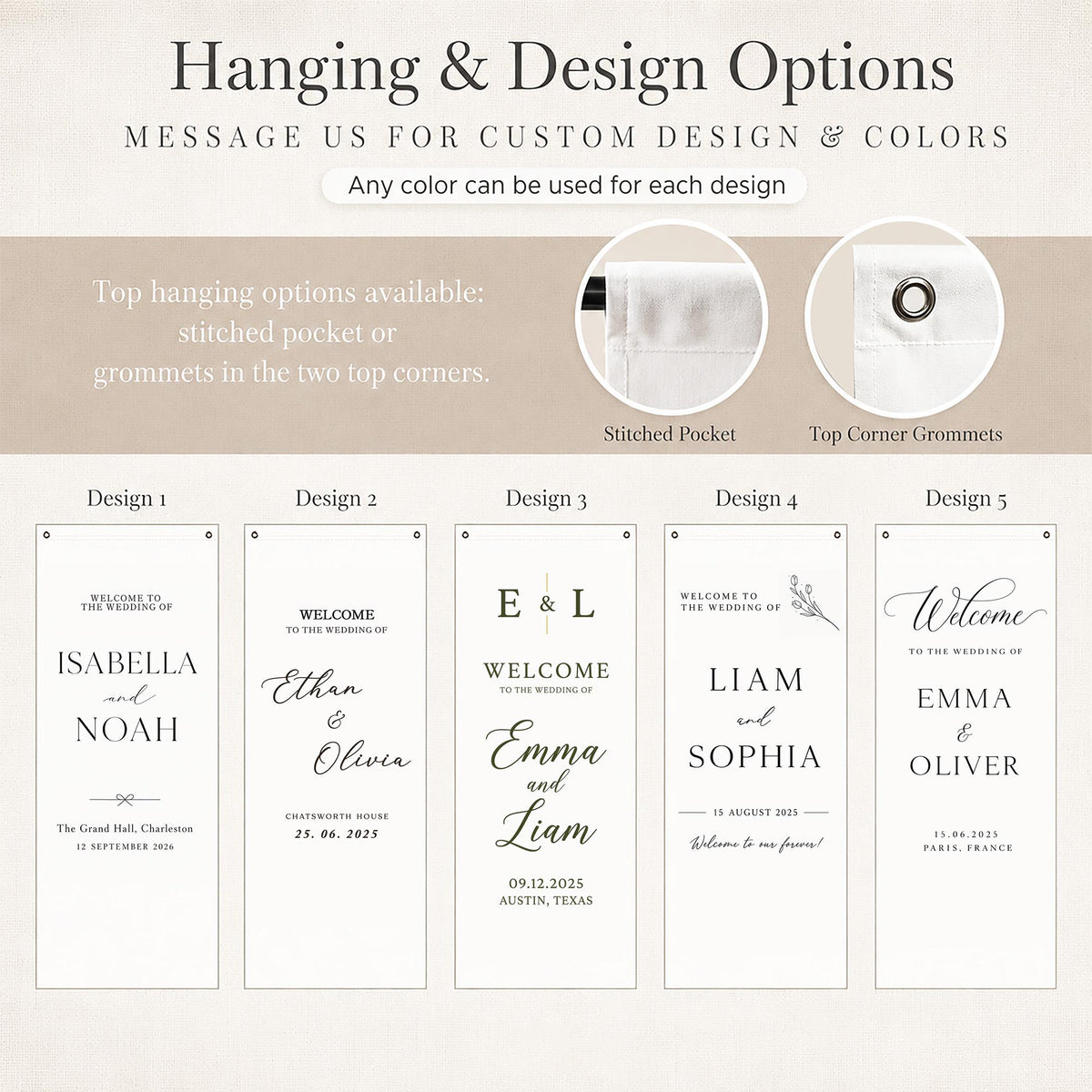 Custom Fabric Wedding Welcome Sign, Modern Wedding Welcome Sign ,Fabric Linen Wedding ceremony, Boho Wedding Welcome Sign, High-Res Print
