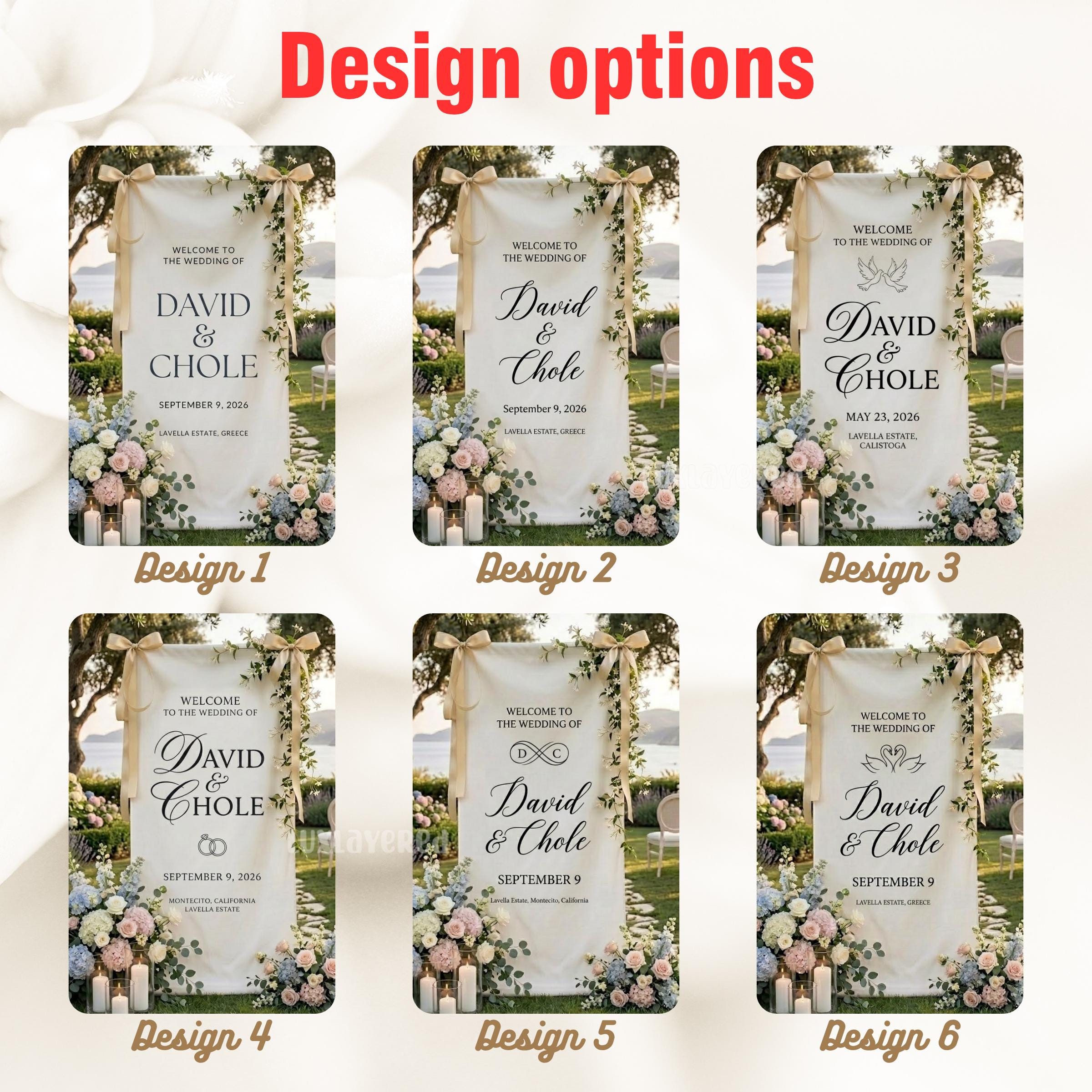 Personalized Linen Wedding Welcome Sign, Ceremony Entrance Decor, Custom Linen Backdrop, Standing Banner