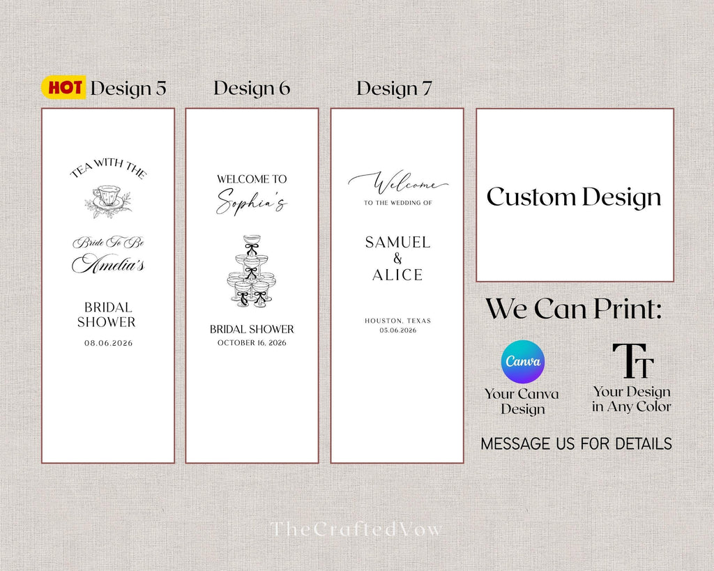 Personalized Linen Wedding Welcome Sign, Custom Fabric Banner, Modern Engagement Party Decor