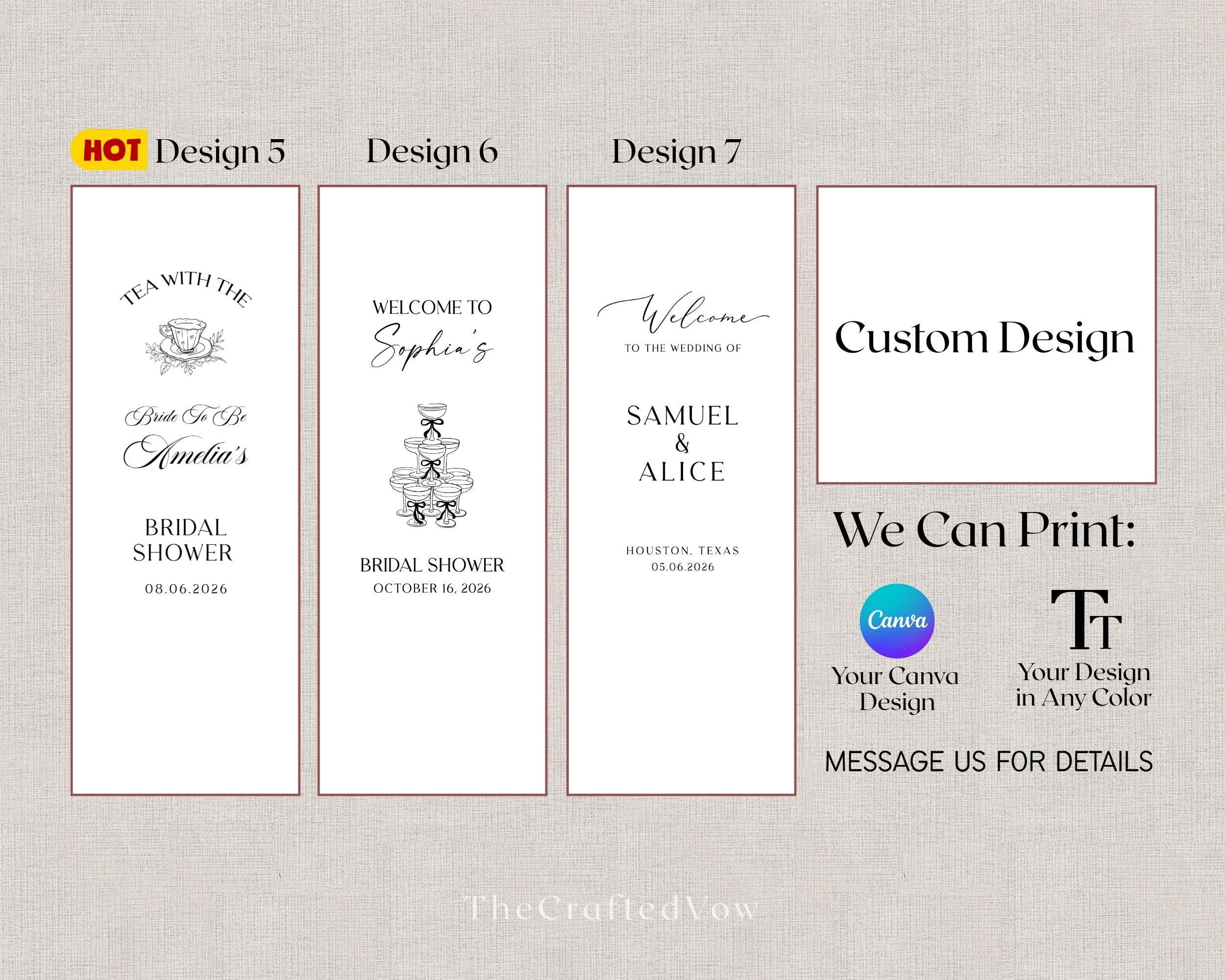 Personalized Linen Wedding Welcome Sign, Custom Fabric Banner, Modern Engagement Party Decor