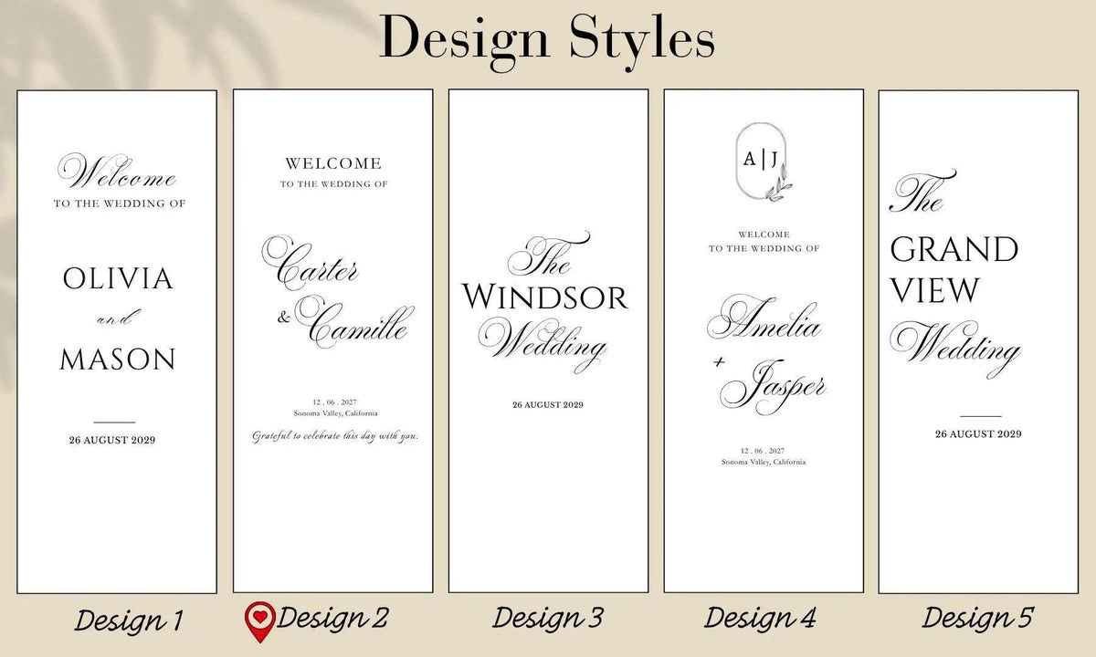 Custom Royal Silk Wedding Welcome Sign – Ivory Vintage Fabric Banner