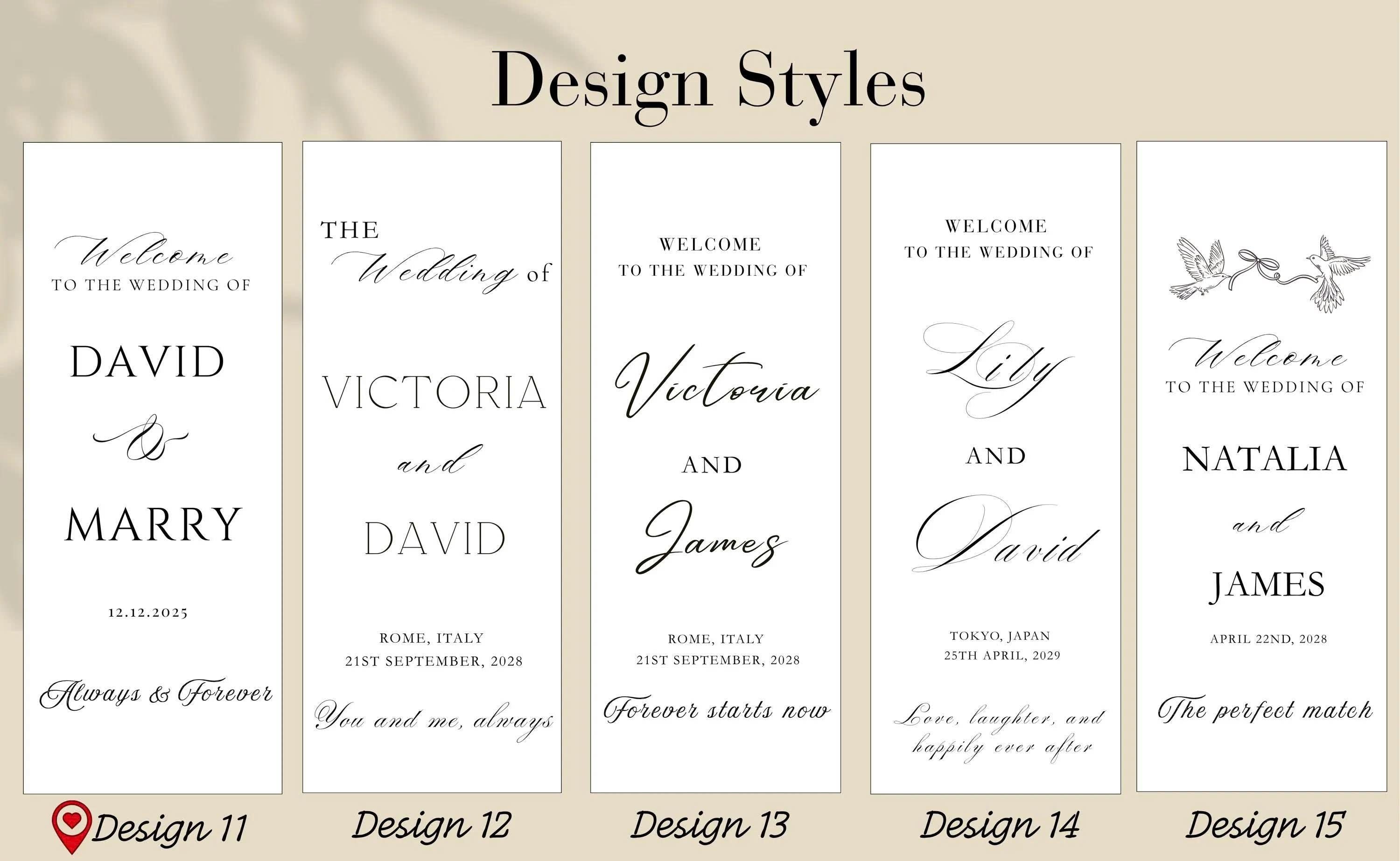 Custom Royal Silk Wedding Welcome Sign – Ivory Vintage Fabric Banner