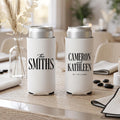 Custom Wedding Slim Can Coolers Personalized Wedding Favor Skinny Can Holder Reception Party Beverage Sleeve