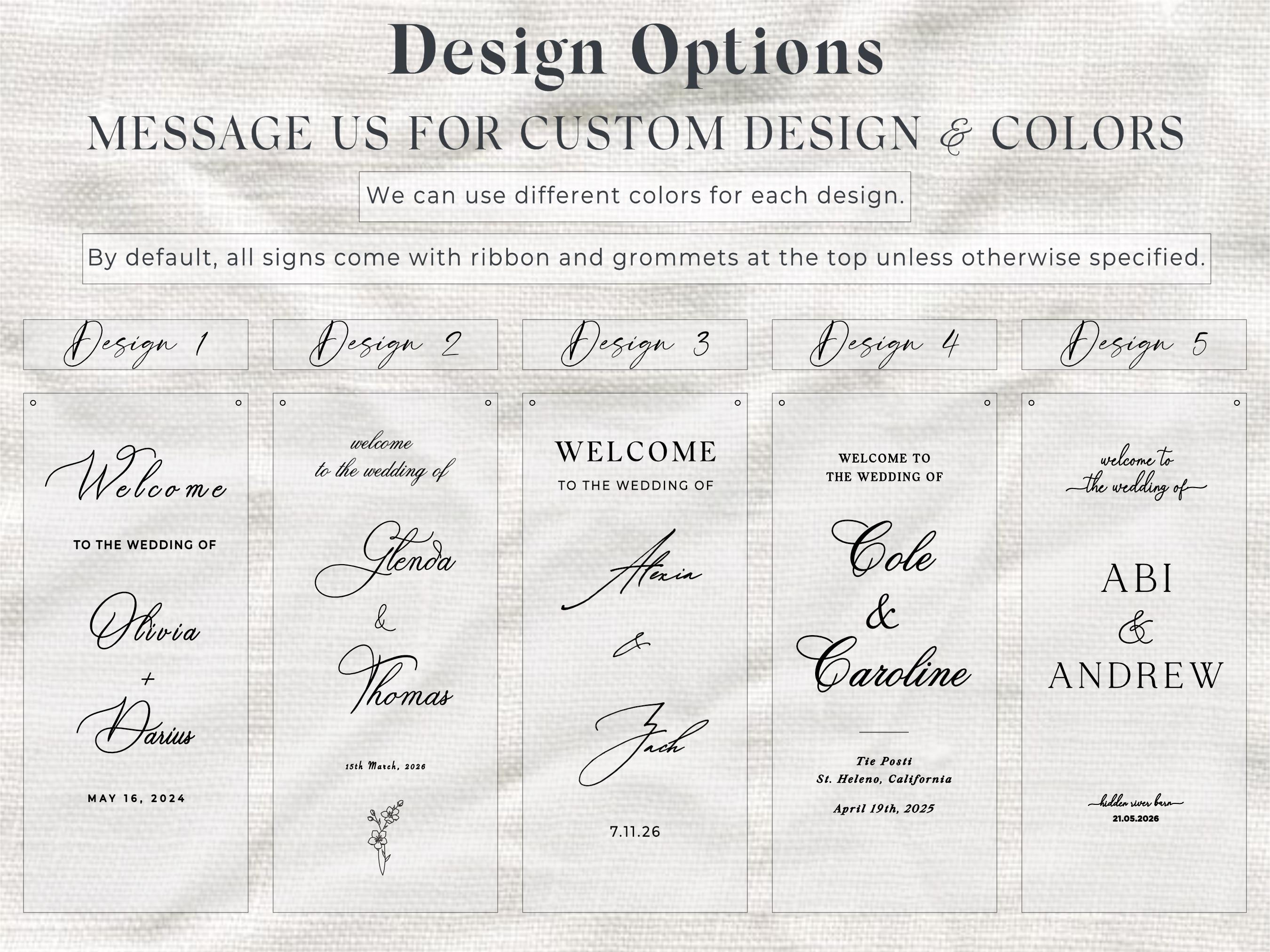 Elegant Wedding Welcome Sign, Personalized Reception Decor, Modern Wedding Entrance Display
