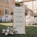 Rehearsal Dinner Welcome Sign, Custom The Night Before Linen Wedding Banner, Boho Fabric Reception Decor, Rustic Engagement Party Tapestry