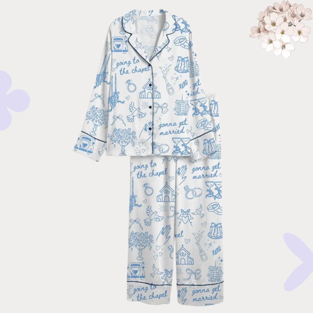 Bridal Toile Pajamas – Bachelorette Party Gift - Bridesmaid Proposal Gift, Bride to Be Sleepwear